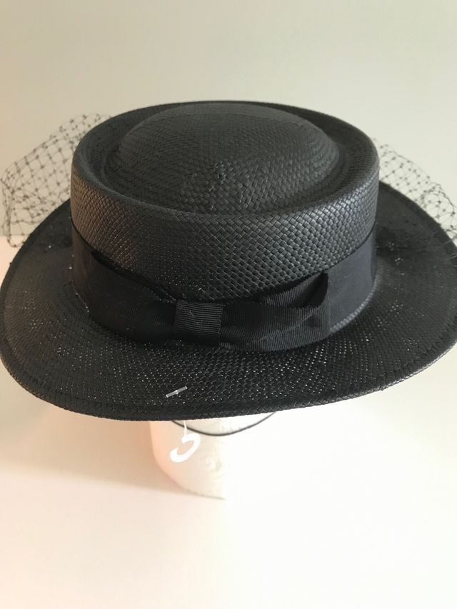 Tocado p/boda negro, nuevo