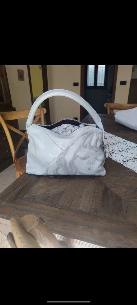 Borsa Thun bianca e grigia