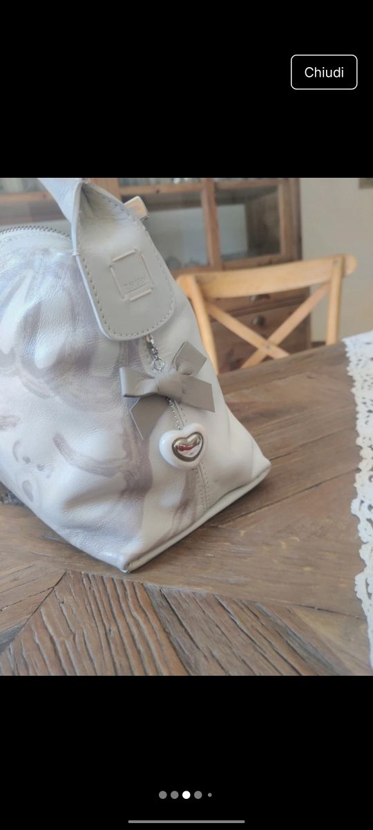 Borsa Thun bianca e grigia