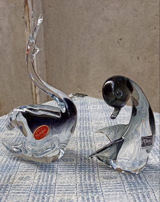 Murano chiocciola e papera grigio perfette Set N°2