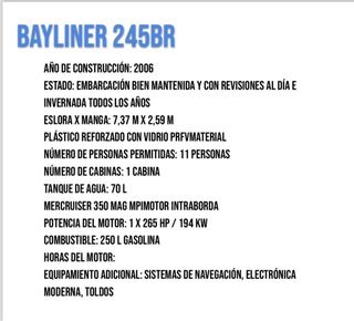 Bayliner 245 BR: barco impecable