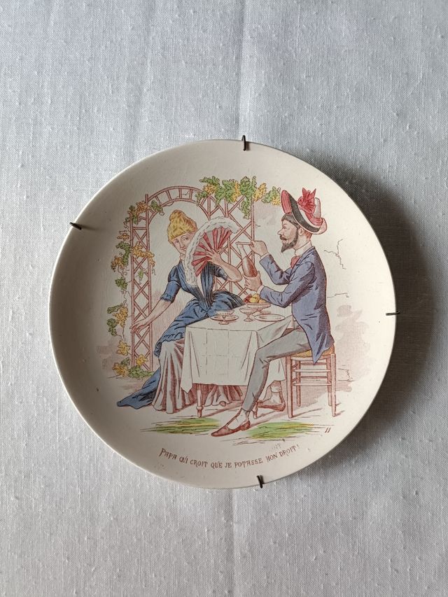 4 Platos decorativos Sarreguemines