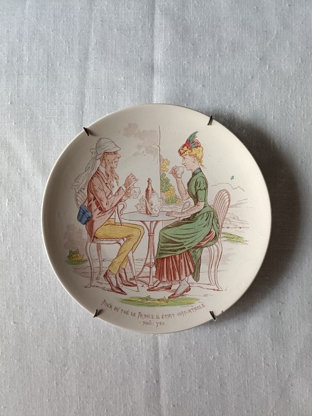 4 Platos decorativos Sarreguemines