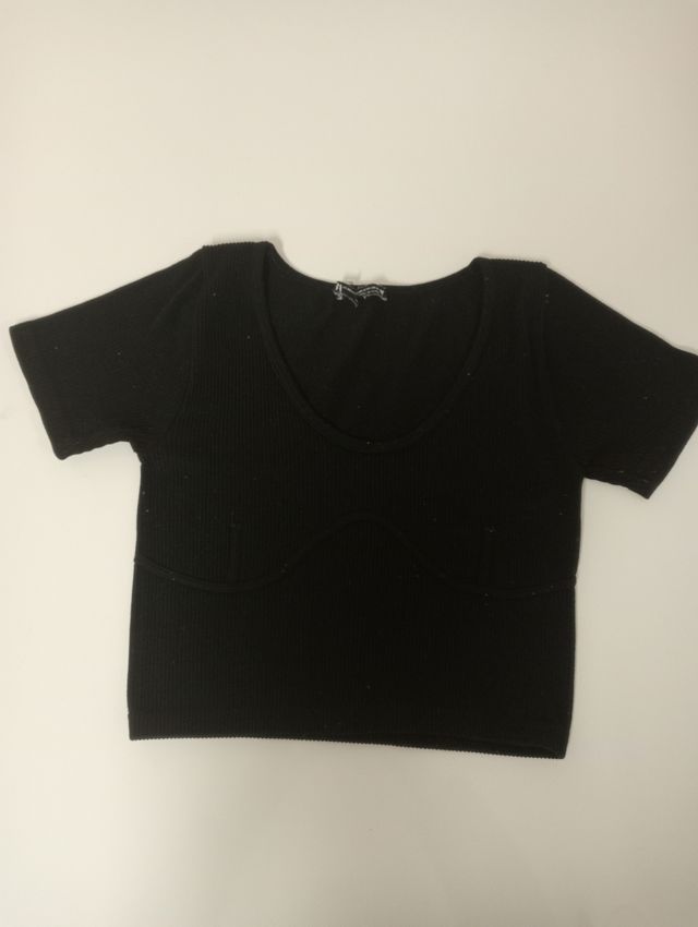 Top Zara negro talla XS