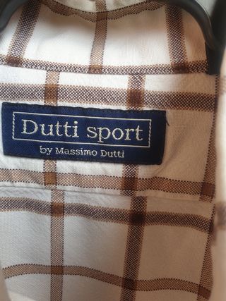 Camisa Dutti Sport cuadros marrón-blanco