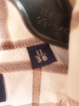 Camisa Dutti Sport cuadros marrón-blanco