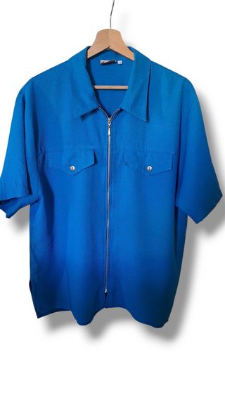 Camicia real vintage-zip-uomo-taglia 46