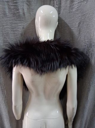 Stola collo pelliccia nera