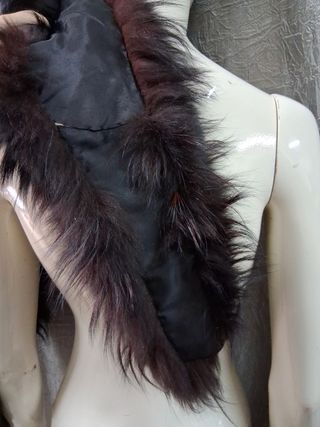 Stola collo pelliccia nera