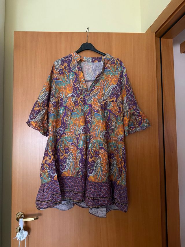 Vestito estivo arancione viola