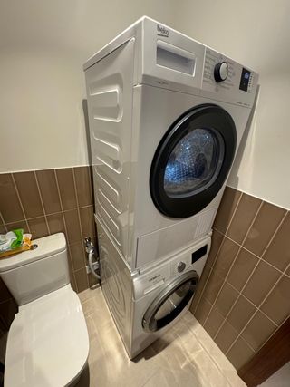 Instalacion lavadora/secadora en columna