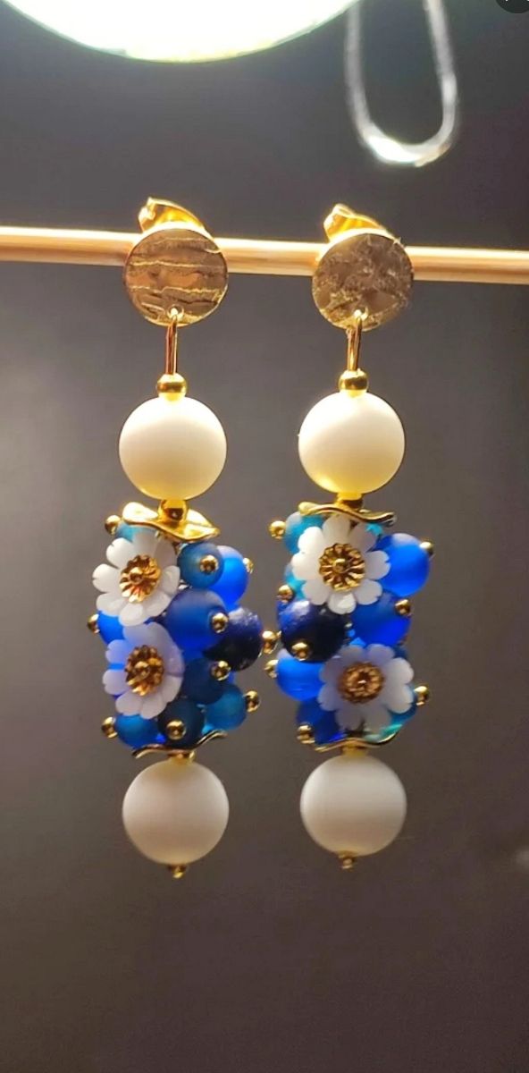 Bracciale regolabile agata bianca,blu,