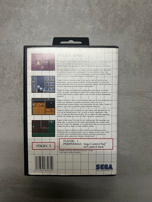 Juego Spiderman Master System