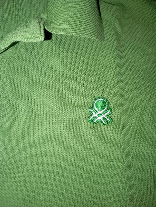 Polo Benetton niño verde - manga larga