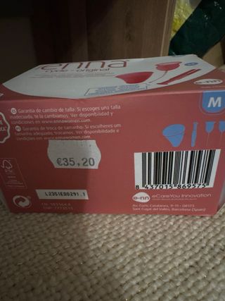Copa menstual enna nueva sin estrenar 