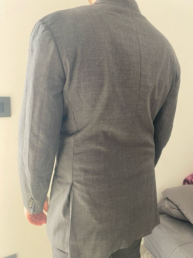 Giacca Boglioli uomo grigia in lana Loro Piana Zelander