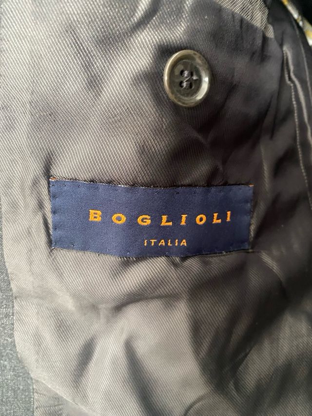 Giacca Boglioli uomo grigia in lana Loro Piana Zelander