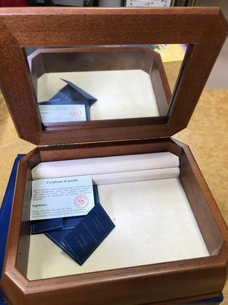 JOYERO DE MADERA Y PLATA NUEVO