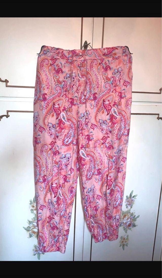 Pantaloni stile indiano in misto lino