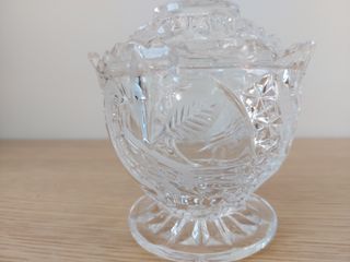 Joyero de cristal con tapa