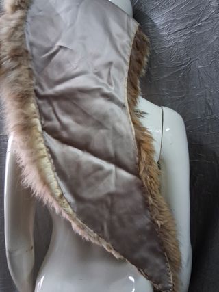 Stola collo pelliccia - beige, marrone