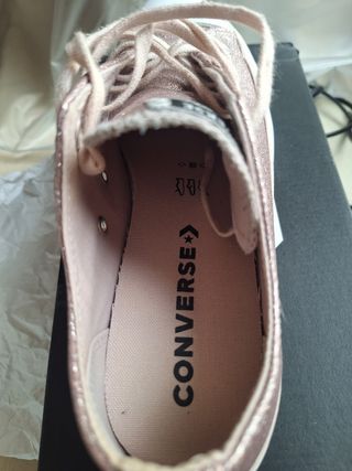 Converse plataforma glitter rosa