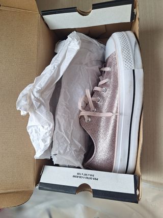 Converse plataforma glitter rosa
