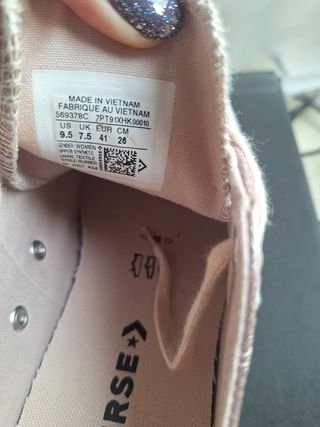 Converse plataforma glitter rosa