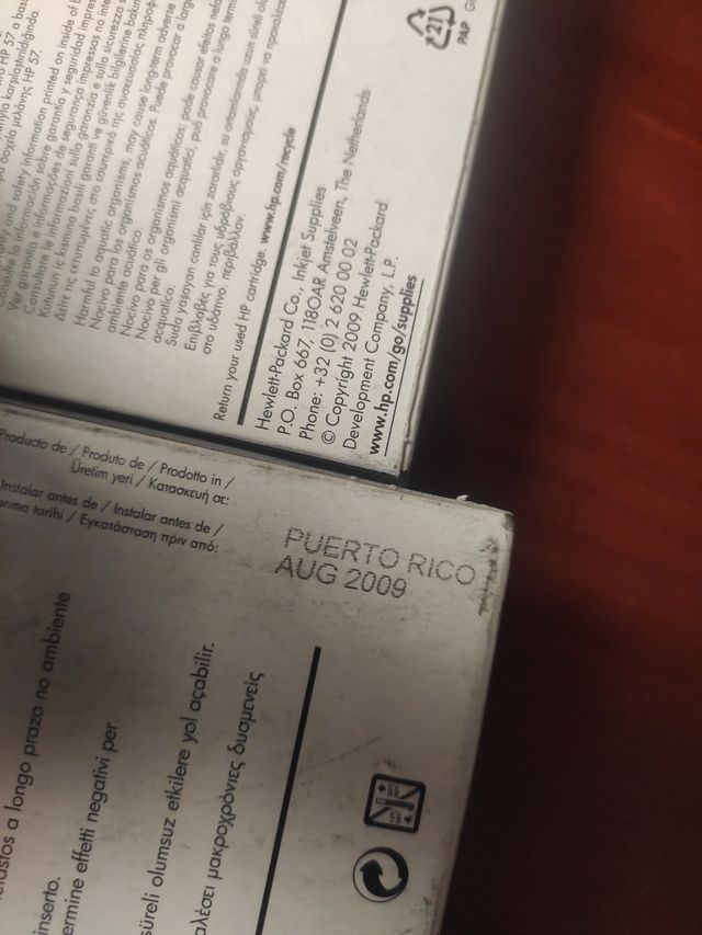 Cartuchos para impresora HP