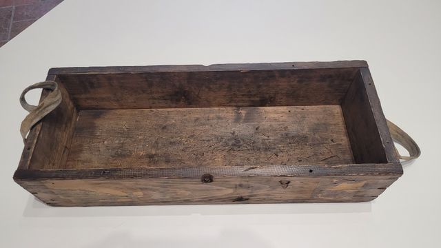 Rara scatola in legno per esplosivi dell'esercito