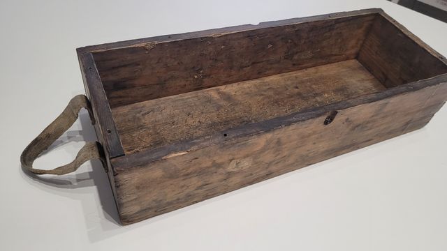Rara scatola in legno per esplosivi dell'esercito