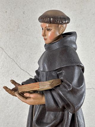 San Antonio de Padua. Talla antigua policromada.