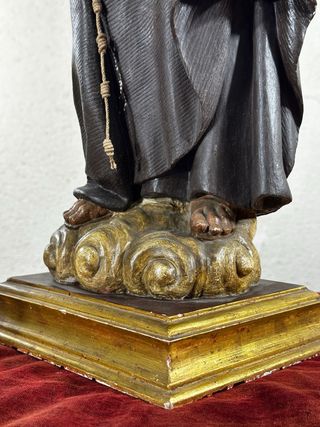 San Antonio de Padua. Talla antigua policromada.