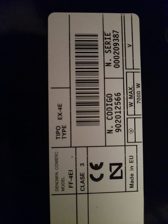 Placa de cocción eléctrica, 4 quemadores. Fagor