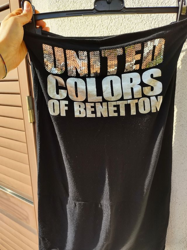 Top senza spalline nero Benetton