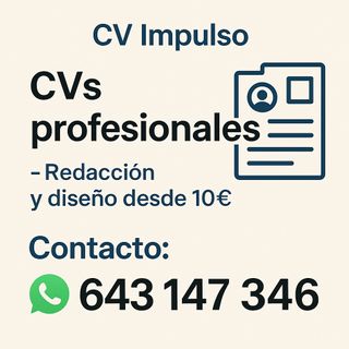 CV profesional personalizado