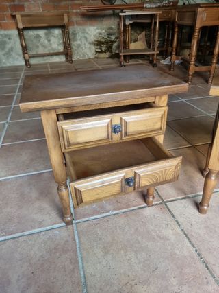 Mesitas noche madera - 2 uds