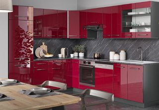 Frentes cocina rojo alto brillo precio por unidad
