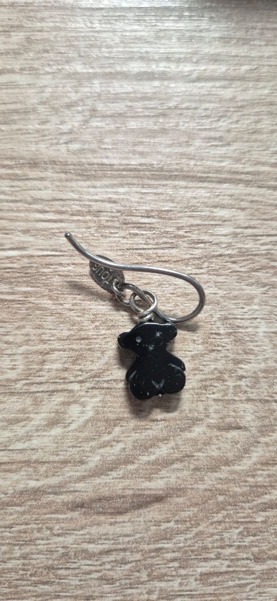 Plata Pendiente Negro Tous Tous Jewelry Pendientes Tous Black