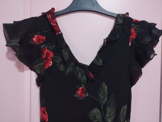 Vestido flores invitada eventos, feria