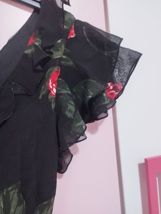 Vestido flores invitada eventos, feria