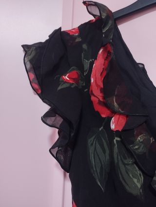 Vestido flores invitada eventos, feria