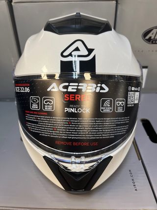 Casco moto XL Acerbis modular blanco