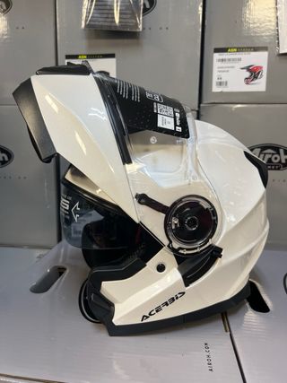 Casco moto XL Acerbis modular blanco