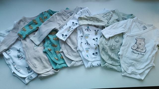 Lote 7 Bodys Bebé Disney C&A 62