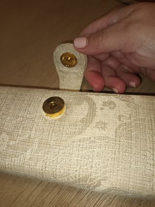 Bolso Clutch damasco beige dorado