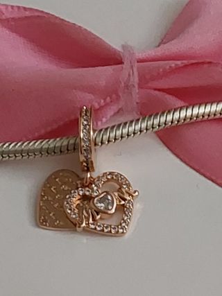 Charm Mom en plata roseS 925.