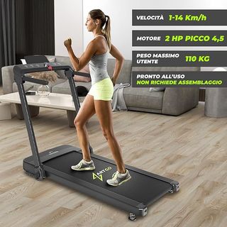 Tapis Roulant ArtGo, salvaspazio, pieghevole