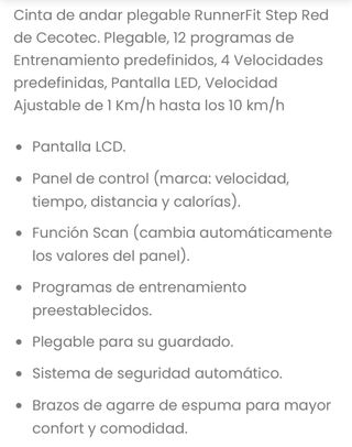 Cinta Caminar/Correr Plegable 1000W