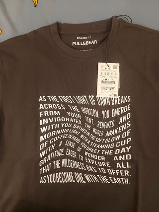 Camiseta Pull&Bear negro - Talla S
